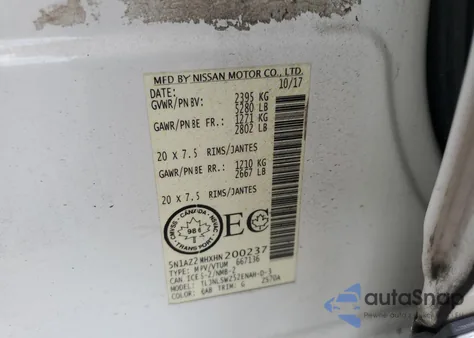 2017 Nissan Murano S from USA, damaged, VIN 5N1AZ2MHXHN200237